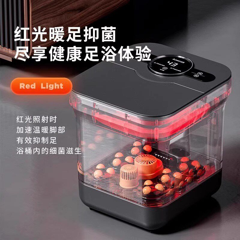 新款全自动加热按摩泡脚桶恒温电动足浴桶洗脚盆家用养生足疗盆器