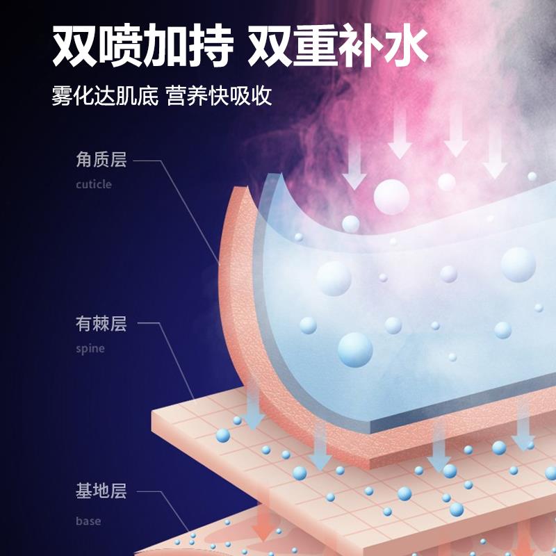 冷热双喷蒸脸仪补水纳米喷雾器家用蒸汽美容仪脸部打开毛孔蒸脸器