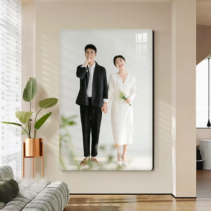 相框照片定制水晶洗照片做成婚纱照放大挂墙相片摆台打印加相册框