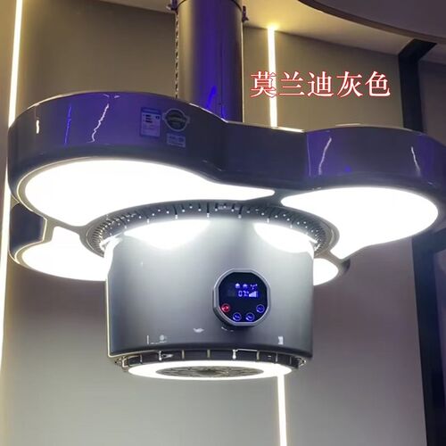 大功率棋牌室专用吸烟灯麻将机净化灯抽烟机直外排空气净化器吊灯