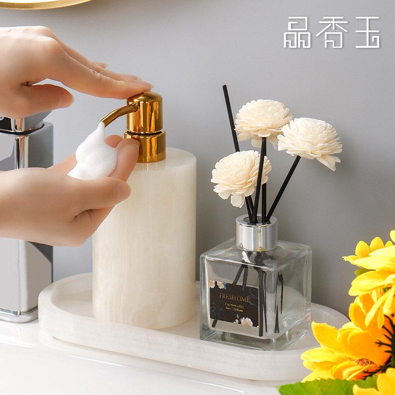 酒店慕斯大理石起泡瓶卫生间浴室打泡器分装瓶洗手液托盘套装轻奢