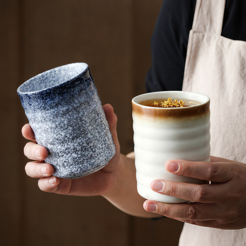 日式餐厅茶水杯陶瓷杯子创意主人杯品茗杯经典家用单人专用喝水杯