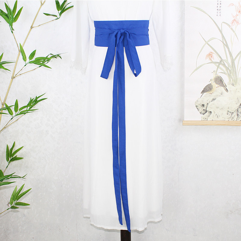 纯色长腰封可调节宽腰带古风汉服束腰绑带圆领道袍腰饰