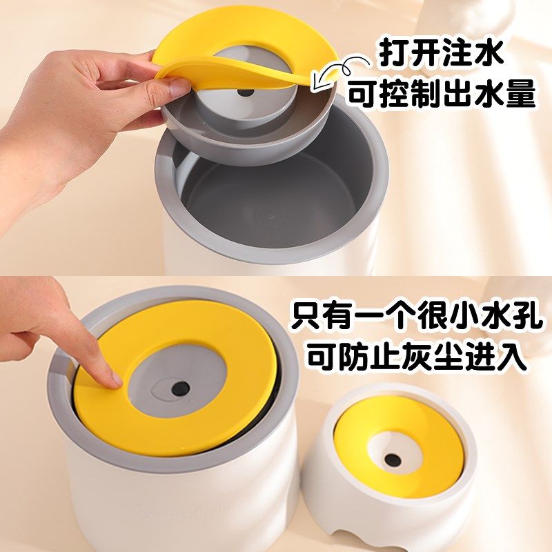韩国yogi喝水碗宠物不湿嘴狗碗防洒水打翻胡子湿猫狗浮力碗饮水器