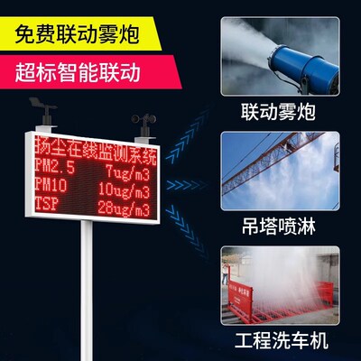 扬尘监测系统工地噪声噪音实时在线pm2.5 粉尘工程环境检测仪定制