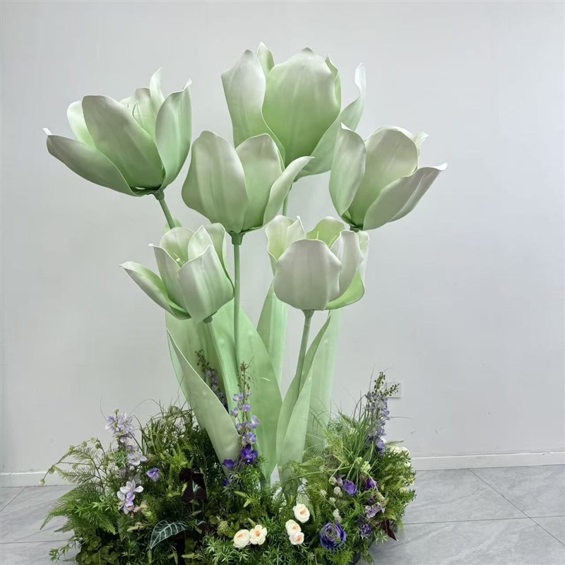 纸艺花郁金香花朵婚庆装饰大花美陈道具花束背景墙装饰花艺