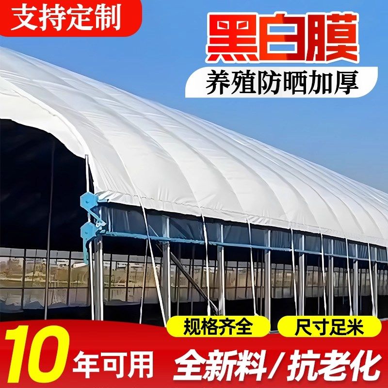 养殖大棚黑白膜防晒加厚隔热反光膜食用菌青储塑料膜防渗膜大棚膜