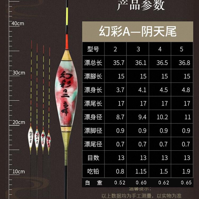 幻彩纳米滑尾浮漂台湾鱼作罗飞鲫鲤草缠线防爆黑坑野钓鱼漂包邮