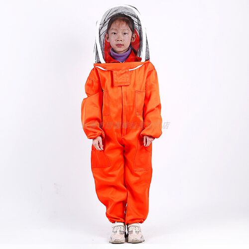 儿童防蜂服太空服连体防蜂衣防蛰服马蜂衣蜜蜂安全服养蜂防护衣帽