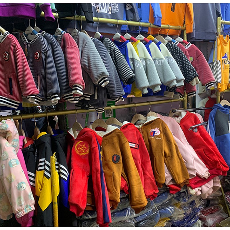 双层可升降调节服装架服装店金色挂衣架童装店展示架男女装店衣架