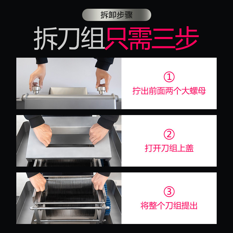 不锈钢切肉机商用电动大功率切鸡鸭鹅块切片切丝切丁多功能剁块机