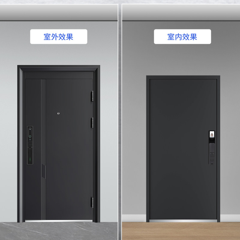 甲级防盗门家用锌合金大门子母门单开门现代轻奢智能隔音入户门
