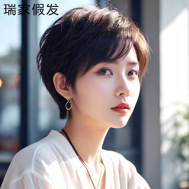 假发全头套女帽子一体夏天薄款中老年女妈妈隐形光头专用短发假发