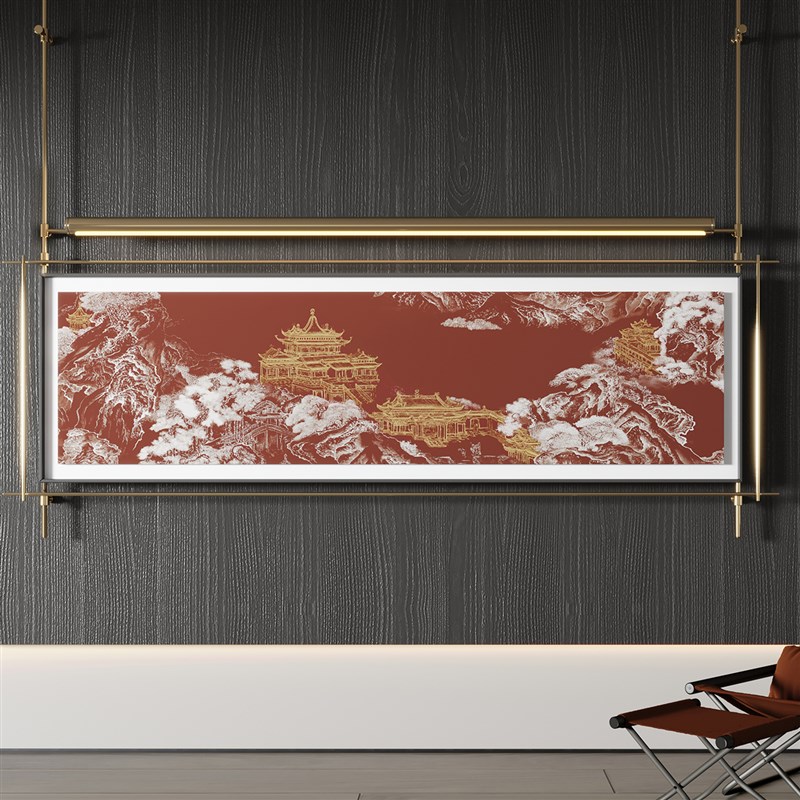 新中式客厅装饰画轻奢高级感沙发背景墙挂画餐厅卧室床头壁布置
