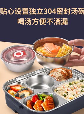 车载电热饭盒12v可插电加热1人上班族免注水保温热饭神器2L大容量