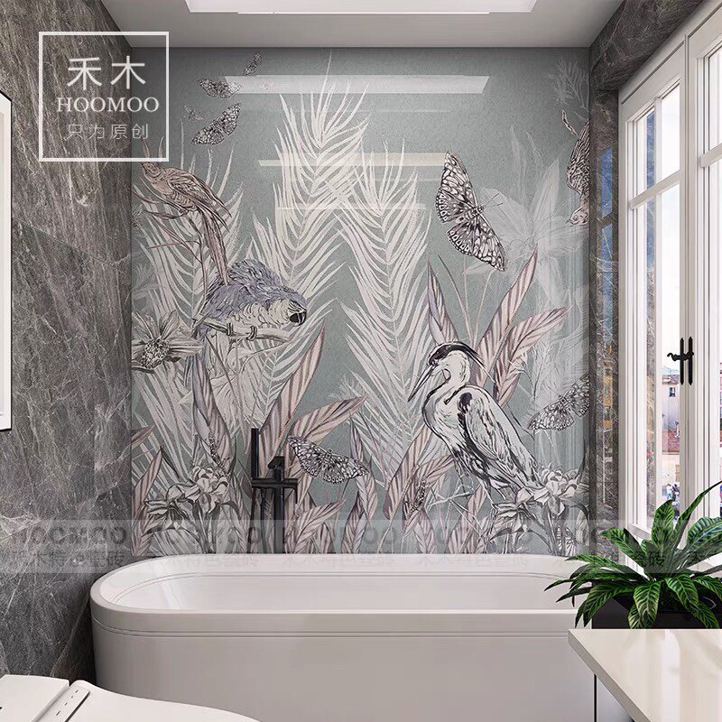 客厅玄关卧室沙发背景墙浴室卫生间PVC墙贴防水自粘瓷砖贴画定制