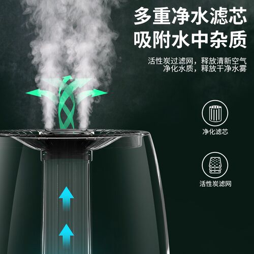 2024新款家用加湿器办公室桌面静音大喷雾空气净化器孕妇婴儿专用