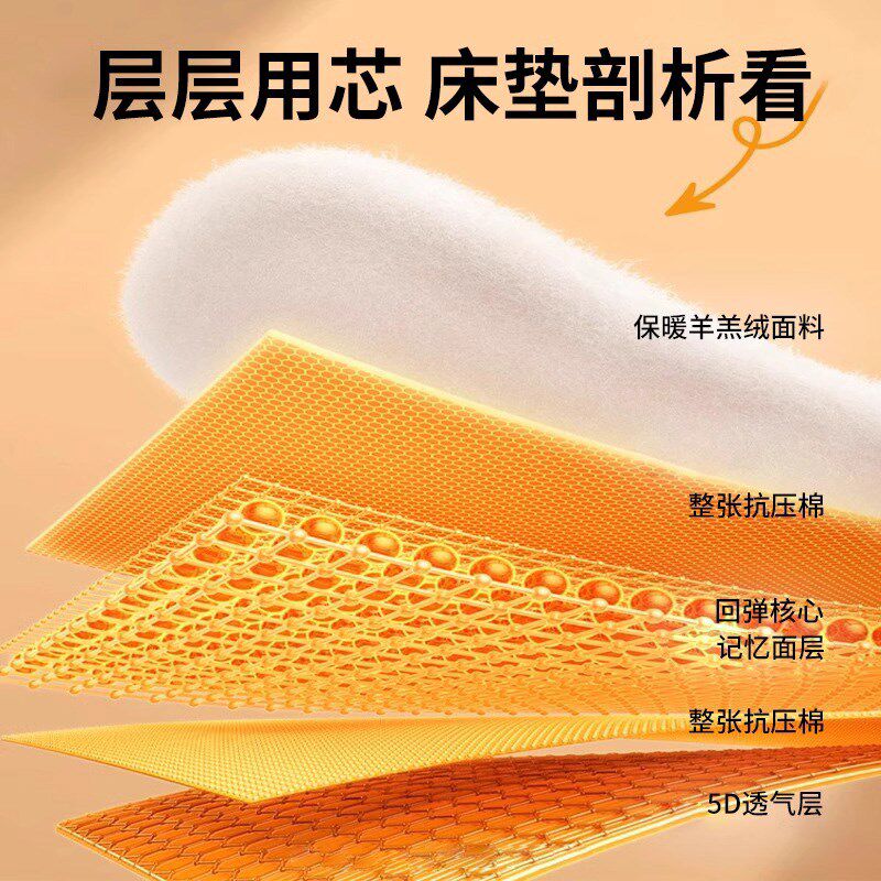羊羔绒床垫软垫冬天加厚垫被家用床褥学生宿舍保暖单人乳胶海绵垫