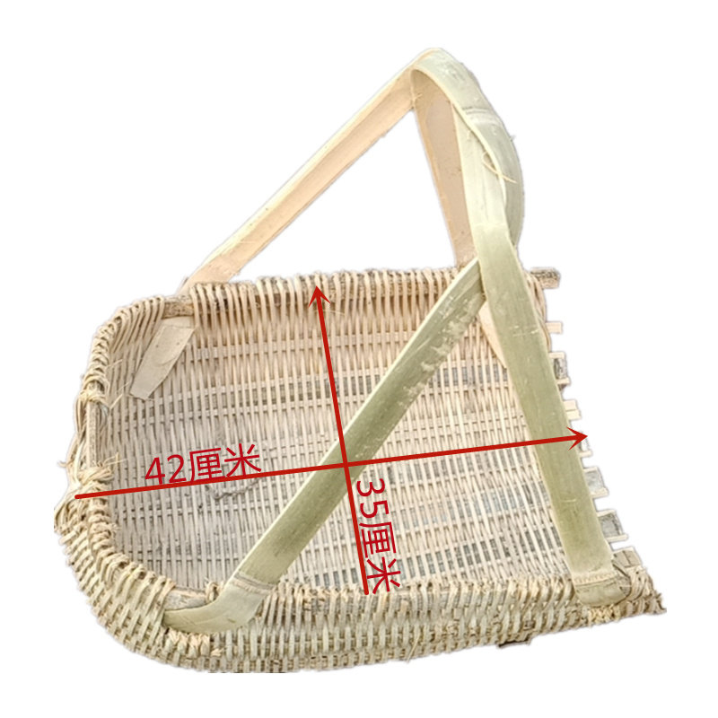 粪箕竹编农村挑土垃圾大号农用建筑工地挑泥沙加厚簸箕畚箕家用