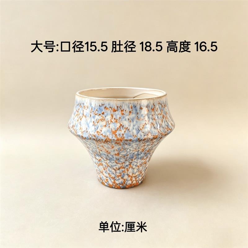 蝴蝶兰大口径透气飞碟陶瓷花盆轻奢高级感高脚彩绘客厅花卉绿植盆