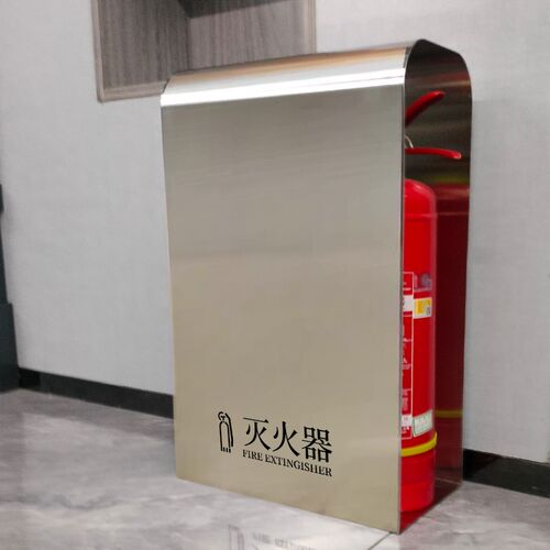 不锈钢灭火器箱2只装4公斤手提干粉圆弧箱防撞角床包商场收纳箱
