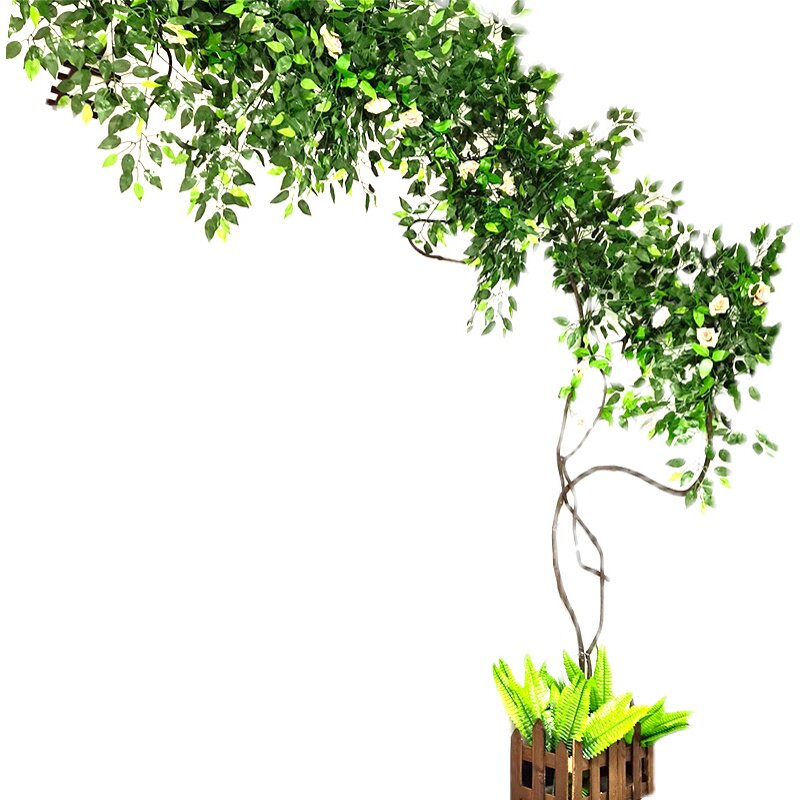 仿真树叶树枝树藤假叶子藤蔓植物室内管道墙面装饰藤条吊顶绿植墙