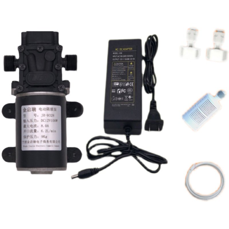 12V60/100/120W小型水泵自吸增压泵微型抽水高压水泵家用喷头洗车