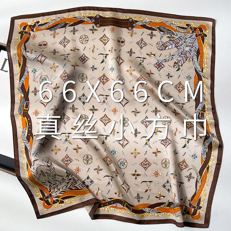 杭州丝绸真丝桑蚕丝小丝巾大方巾女春秋脖子职业装饰薄纱巾围巾70