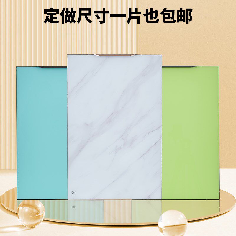 厨房橱柜门定做钢化玻璃柜门定制整体灶台橱柜门板自装晶钢门定做