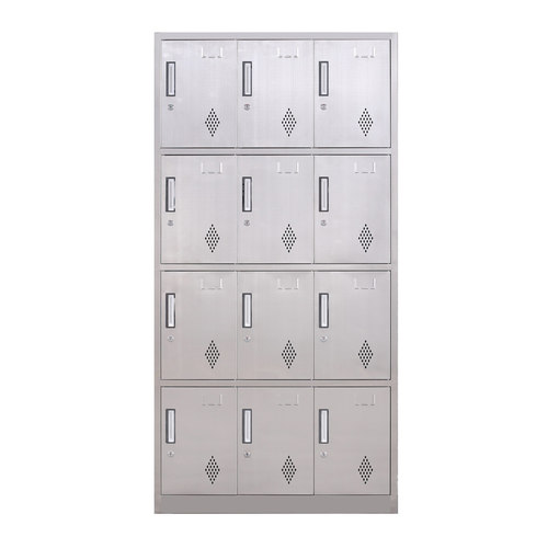 臻远~不锈钢带锁员工更衣柜