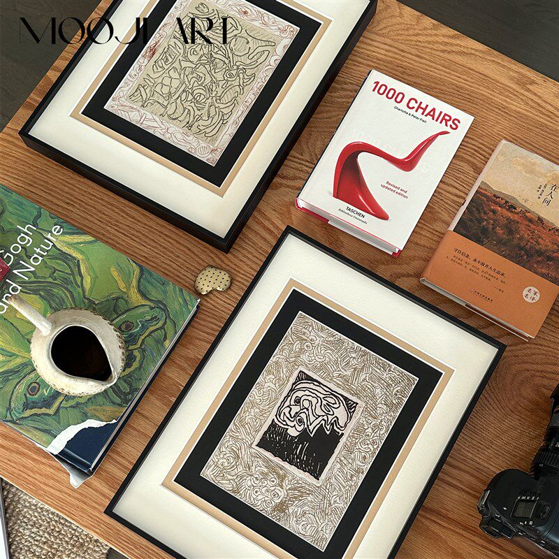 随想】木吉中古客厅沙发背景墙装饰画高级感玄关卧室法式艺术挂画