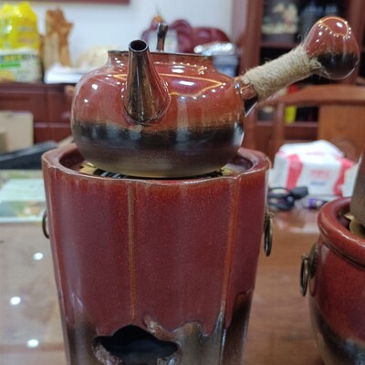 创意窑变电炭两用茶炉 小巧木炭煮茶电炉 电陶电热丝砂铫专用火炭