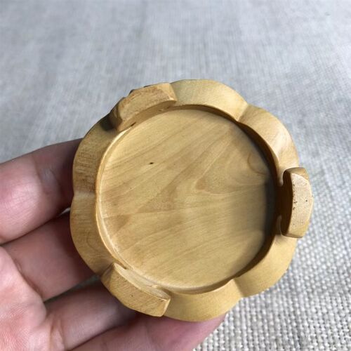 小叶黄杨木雕底座实木圆型镂空木托居家工艺饰品木座摆件佛像玉石