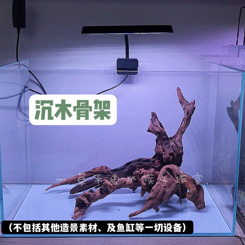适合新手的鱼缸造景 水榕沉木造景 定制造景 懒人水草缸 草禾鱼