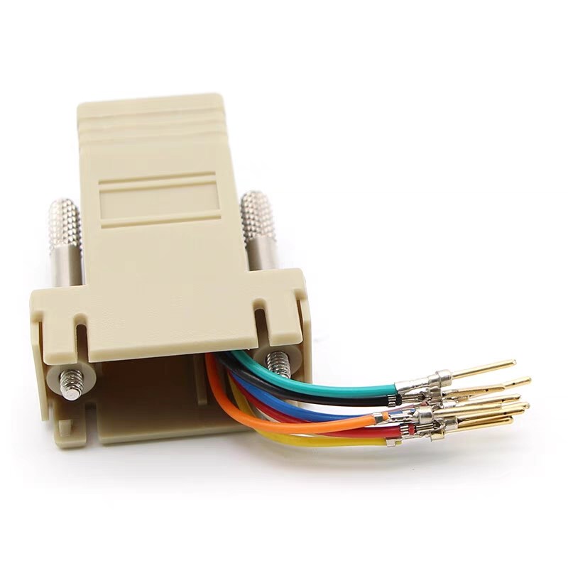 网口转DB9公头 RJ45转串口针 串口转网口 网线转9针 转接头图片