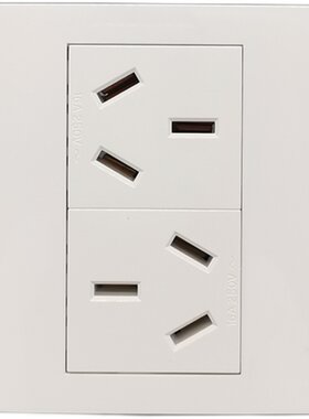 86型三孔电源插座两个三插电源6孔双3孔墙壁开关插座热水器空调