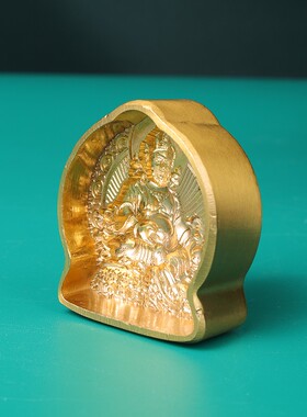黄财神擦擦模具合金复古古铜仿尼泊尔藏传密宗佛台供奉摆件