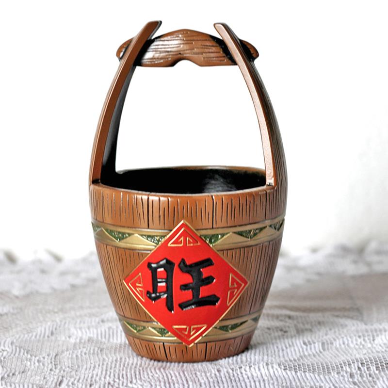 玄关钥匙收纳摆件茶几鞋柜小工艺品桌面装饰创意陶瓷存钱罐杂物桶