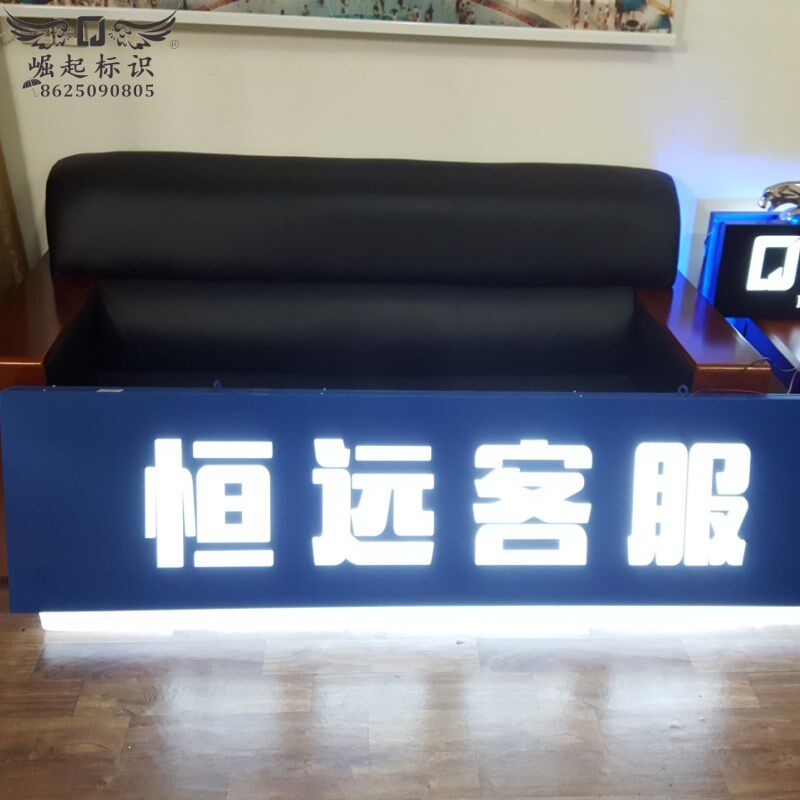 吊牌灯箱定做不锈钢镂空发光字商场悬挂指示牌双面吸塑招牌门头字