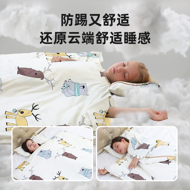 儿童睡袋秋冬款中大童防踢被子睡袋两用神器宝宝小学生四季通用