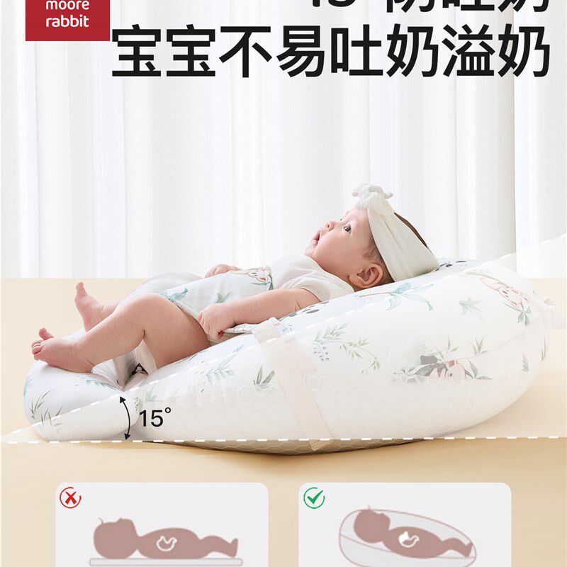 斜坡枕婴儿防吐奶防胀气溢奶新生儿哺乳枕头二合一宝宝喂躺斜坡垫