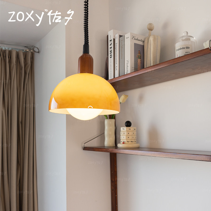 zoxy佐夕 电话线中古吊灯vintage餐厅复古单头床头卧室书房灯具