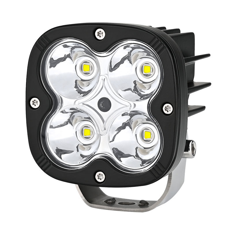 电动车灯摩托车大灯超亮12V60V 外置改装强光LED聚光铺路流氓射灯