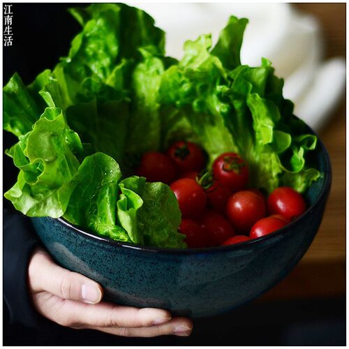 江南生活陶瓷餐具日式做旧粗陶欧式沙拉碗水果盆大汤碗汤盆大盆
