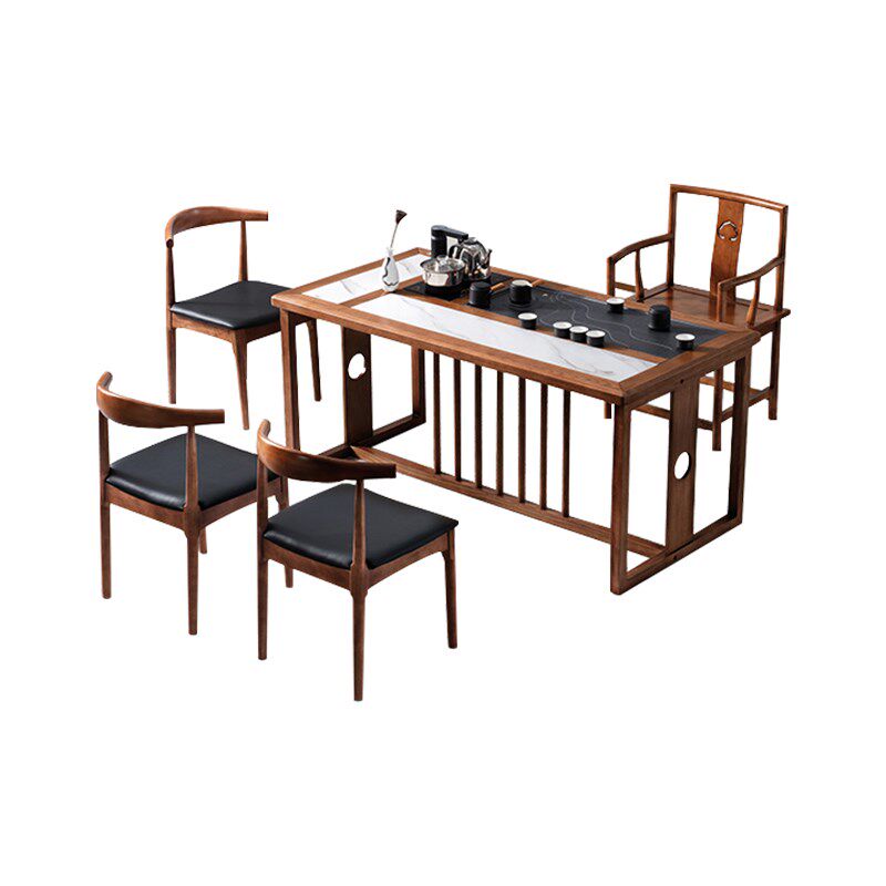 实木茶桌家用小茶台茶几简约新中式办公喝茶阳台茶桌椅组合