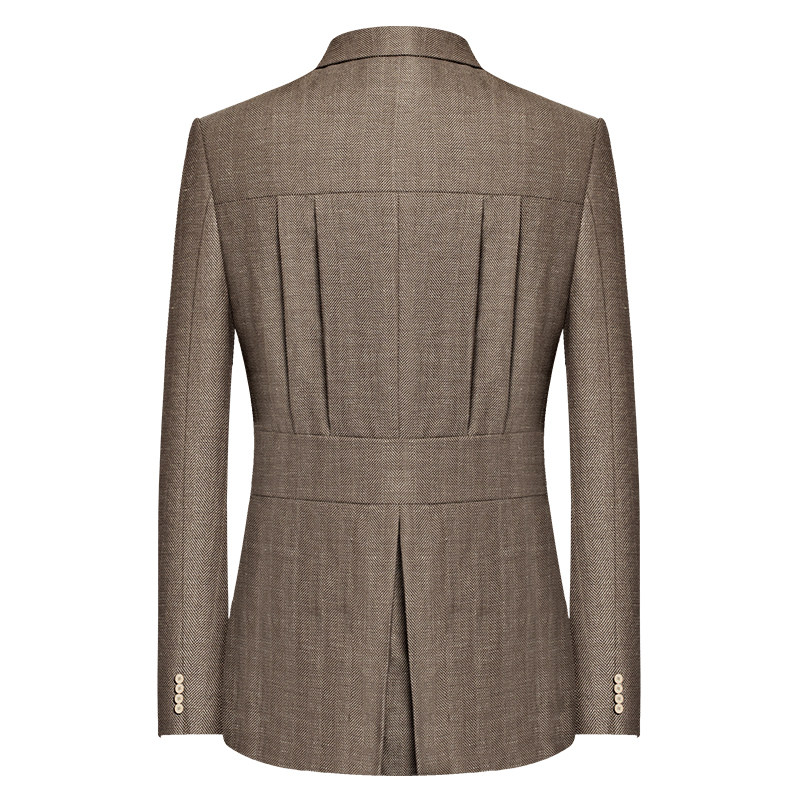 本派休闲西装男新款设计感英伦风猎装西服夹克高档羊毛西装外套男