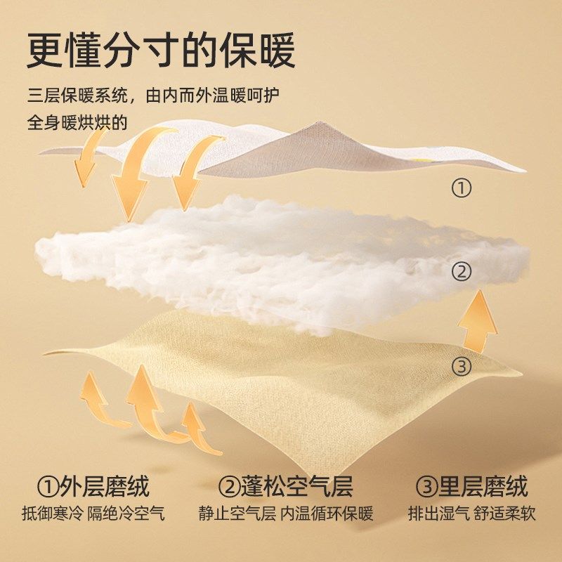 德绒打底衫女秋冬内搭双面磨毛加绒保暖上衣外穿白色连帽长袖卫衣