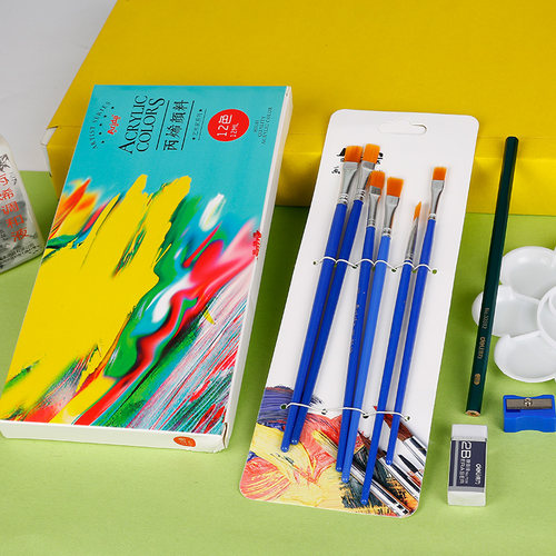 亚利达丙烯颜料24色套装初学者染料画画儿童diy手绘防水小盒装丙