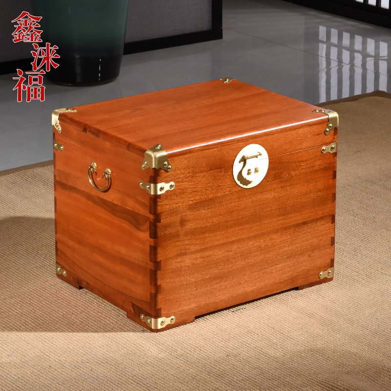 香樟木箱子全实木平板字画收藏箱婚嫁箱结婚箱子储物箱樟木盒