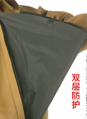 下水裤半身防水衣服雨裤渔皮叉裤子捕鱼全身男连体水库加厚打鱼裤
